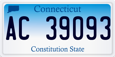 CT license plate AC39093