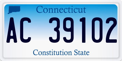 CT license plate AC39102