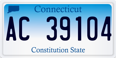 CT license plate AC39104