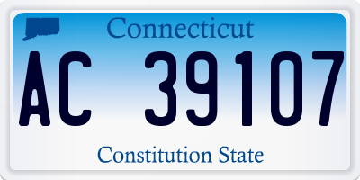 CT license plate AC39107
