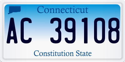 CT license plate AC39108