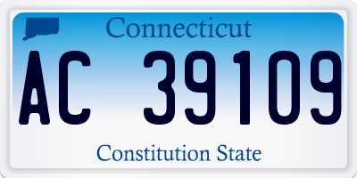 CT license plate AC39109
