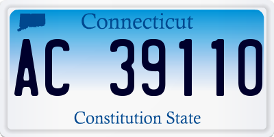 CT license plate AC39110