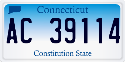 CT license plate AC39114