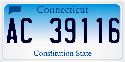 CT license plate AC39116