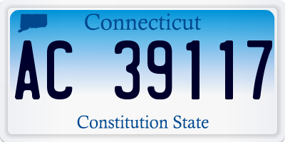 CT license plate AC39117