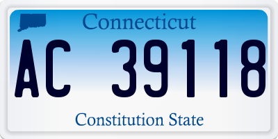 CT license plate AC39118