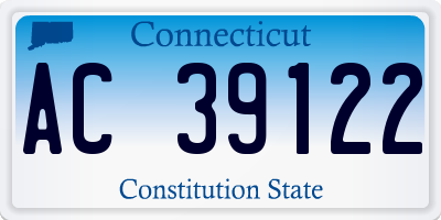 CT license plate AC39122