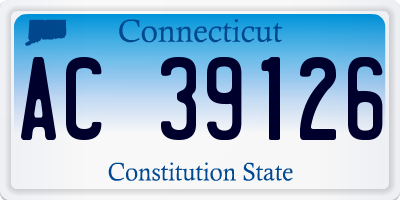 CT license plate AC39126