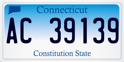 CT license plate AC39139