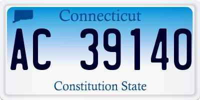 CT license plate AC39140