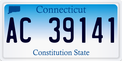 CT license plate AC39141