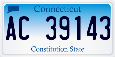 CT license plate AC39143