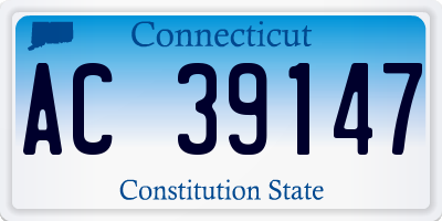 CT license plate AC39147