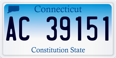 CT license plate AC39151