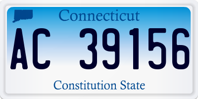 CT license plate AC39156