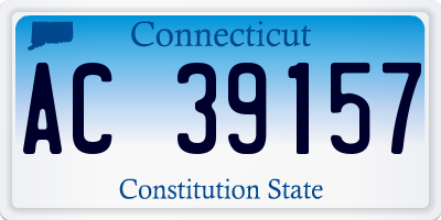 CT license plate AC39157