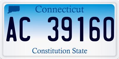 CT license plate AC39160