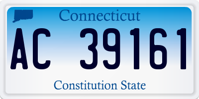 CT license plate AC39161