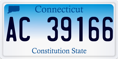 CT license plate AC39166