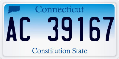 CT license plate AC39167