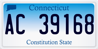 CT license plate AC39168