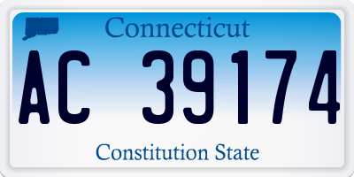 CT license plate AC39174