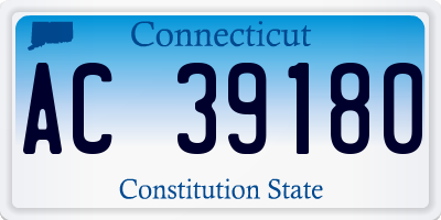CT license plate AC39180