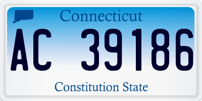 CT license plate AC39186