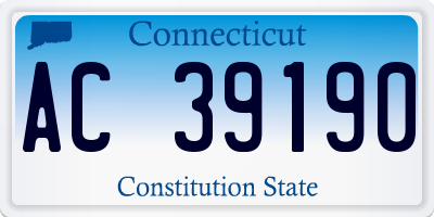 CT license plate AC39190