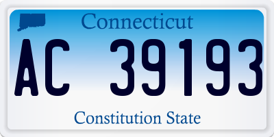 CT license plate AC39193