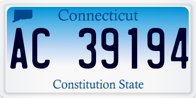 CT license plate AC39194
