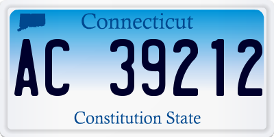 CT license plate AC39212