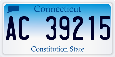 CT license plate AC39215