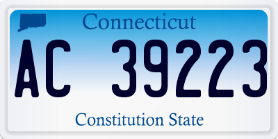 CT license plate AC39223