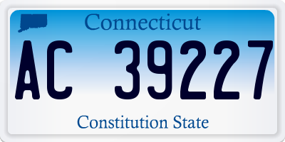 CT license plate AC39227