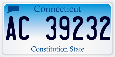 CT license plate AC39232