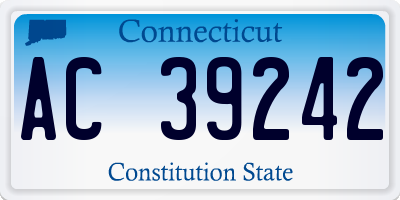 CT license plate AC39242