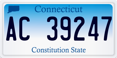 CT license plate AC39247