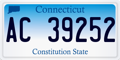 CT license plate AC39252