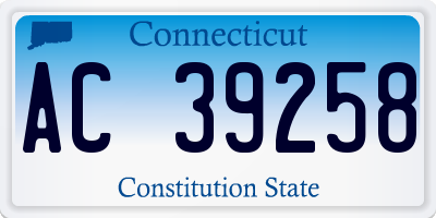 CT license plate AC39258