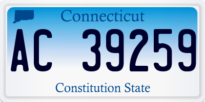 CT license plate AC39259