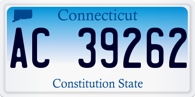 CT license plate AC39262