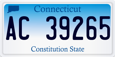 CT license plate AC39265