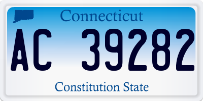 CT license plate AC39282