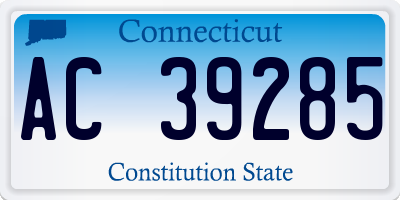 CT license plate AC39285
