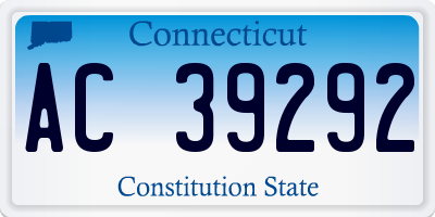CT license plate AC39292
