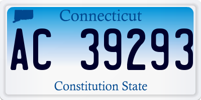 CT license plate AC39293