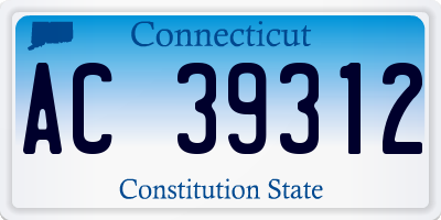 CT license plate AC39312