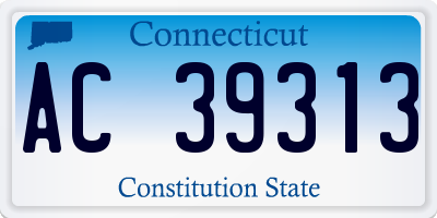 CT license plate AC39313